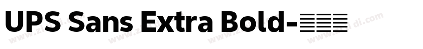 UPS Sans Extra Bold字体转换